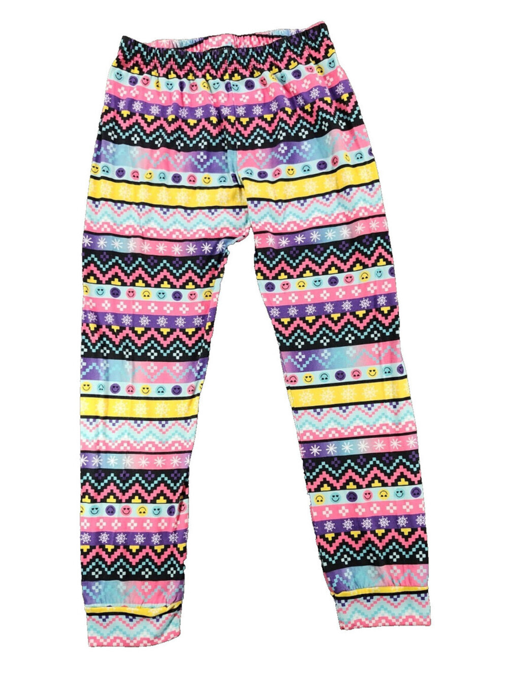 Kids Pajama Pants 11Y? Tagless Bright Colorful Happy Sleepwear Sweatpants 0251